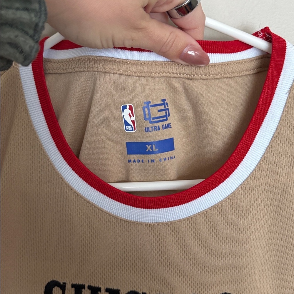Chicago Bulls Ultra Game Tan NBA Basketball Jersey Sleeveless XL - Picture 3 of 8